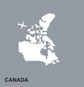 Canada visa map for travel services by Inicom Global