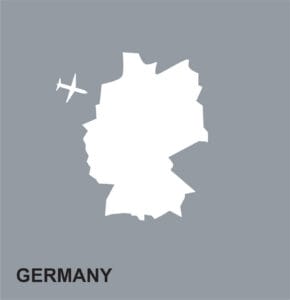 Germany visa map for travel services by Inicom Global