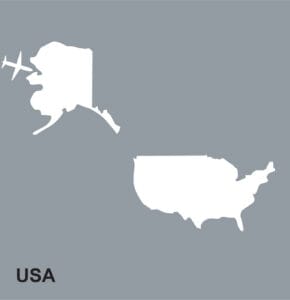 USA visa map for travel services by Inicom Global