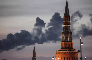 Famous travel destination in Russia with historic landmarks and city view